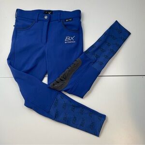B Vertigo Alexia Knee Patch Horse Riding Winter Breeches Blue sz 26